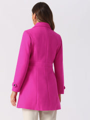 Classic Outwear Overcoat with Pockets Single Breasted Winter Coat