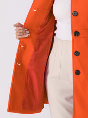 Classic Outwear Overcoat with Pockets Single Breasted Winter Coat