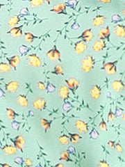Floral Drawstring Waist Sleeveless A-Line Midi Dress Sundress