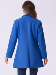 Mid-thigh Stand Collar Single Breasted Long Coat