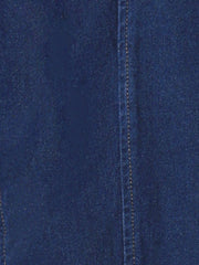 Notched Lapel Denim Single Breasted Shoulder Pad Blazer Jackets