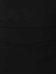 Mesh Sheer Mock Neck Ruch Cocktail Bodycon Midi Dress