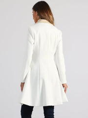 Winter Double Breasted Vintage A-line Flare Long Coat