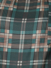 Bow Tie Neck Grid Checks Shirt Office Work Tops Blouse