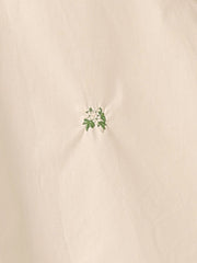 Casual Long Sleeve Half Placket Embroidered Floral Mini Shirt Dress