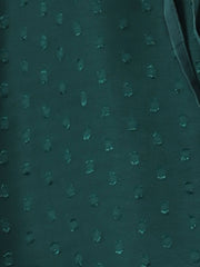 Peter Pan Collar Floral Drawstring Chiffon Layered Dress