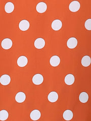 Polka Dots Contrast Peter Pan Collar Top 3/4 Sleeve Blouse Shirt