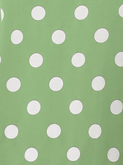 Polka Dots Contrast Peter Pan Collar Top 3/4 Sleeve Blouse Shirt