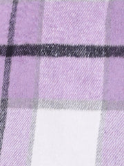 Buffalo Checks Double Breasted Notched Lapel Plaid Trench Pea Coat