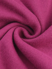 3/4 Sleeve Solid Knitted Button Decor Ruched Blouse