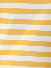 3/4 Sleeve Round Neck Casual Striped T-Shirt