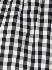 Gingham Peplum Top Summer Square Neck Sleeveless Plaid Blouse