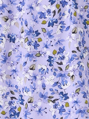 Midi Smocked Cap Short Sleeve Floral Fit and Flare Dress