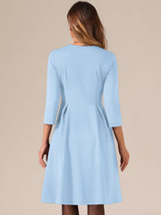 Retro Sweetheart Neck 1950s Retro Cocktail A-Line Dress