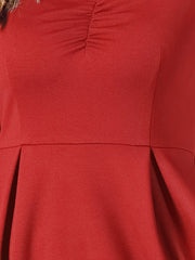 Retro Sweetheart Neck 1950s Retro Cocktail A-Line Dress