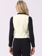 Retro Velvet Waistcoat V Neck Sleeveless Racerback Steampunk Vest