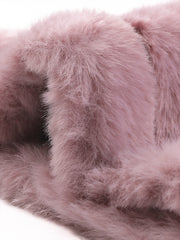 Fluffy Vest Jacket Stand Collar Sleeveless Faux Fur Coat