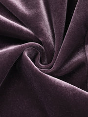 Notched Lapel Long Sleeve Office Business Button Velvet Blazer