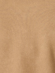 Faux Suede Jacket Open Front Lapel Draped Outwear Cardigan