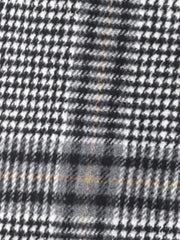 Belted Wrap Outerwear Shawl Collar Asymmetric Hem Plaid Coat