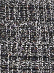 Tweed Plaid Sleeveless Crew Neck Buckle Decor Blouse