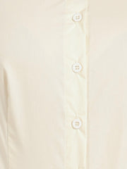 Sleeveless Collared Business Work Button Down Leotard Shirt Bodysuit