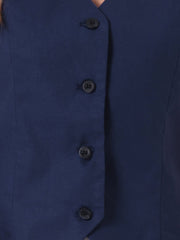 Sleeveless Solid Button Down V Neck Waistcoat Vest