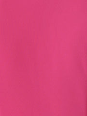 Contrast Color Puff Long Sleeve Collared Flare Short Dress