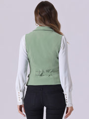 Waistcoat Lapel Collar Dressy Versatile Racerback Suit Vest