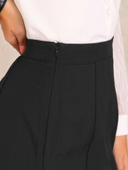 Ruffle Hem High Waist Business Pencil Midi Skirt