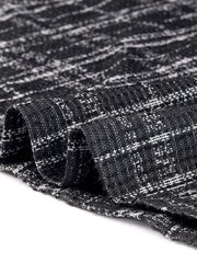 Tweed Plaid Sleeveless Pockets A-Line Pinafore Overall Dress