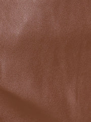 Faux Leather Belted A-Line High Waist Midi Skirt
