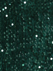 Sequin Shrug Open Front Collarless Sparkly Crop Blazer Jacket