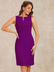 Sheath Striped Work Office Sleeveless Bodycon Pencil Dress