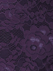 Elegant Floral Lace Short Sleeve Keyhole Back Fitted Blouse