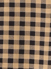 Gingham Checks Ruffled Peter Pan Collar 1960s Vintage Mini Dress