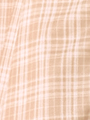 Plaid Zipper Front Party Strap Sleeveless Tube Mini A-Line Dress