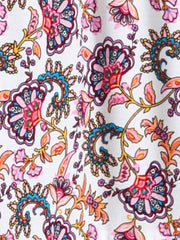 Boho Casual Bohemian Floral Printed Elastic Waist Maxi Skirt