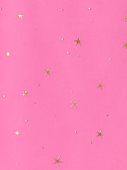 Choker V Neck Flared Gilding Metallic Shiny Star A-Line Dress