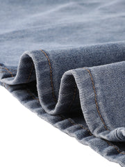 Casual Denim High Waist Stretchy Midi Pencil Jean Skirt