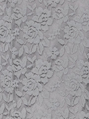 Lace Tops Keyhole Front Peplum Hem Sheer Long Sleeve Blouse
