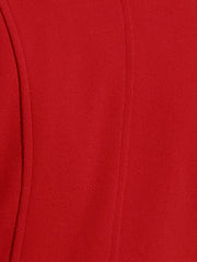 Winter Long Lapel Collar Contrast Double Breast Coat