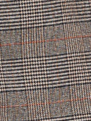 Plaid Notched Lapel One Button Houndstooth Blazer Jacket