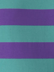 Striped 3/4 Sleeve Casual Basic Boat Neck T-shirt