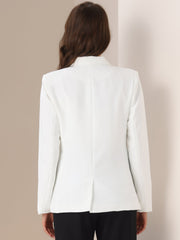 Notched Lapel Double Breasted Work Formal Blazer