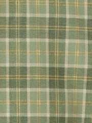 Peter Pan Collar Contrast Color Button Decor Plaid Dress