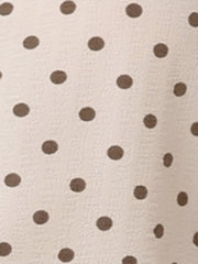 Short Sleeve Tops Vintage Polka Dots Button Up Shirt