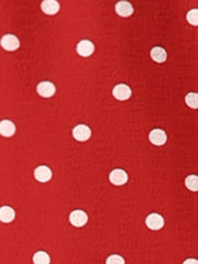 Short Sleeve Tops Vintage Polka Dots Button Up Shirt