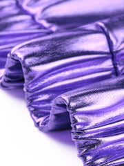 Holographic Long Sleeve Lightweight Zipper Metallic Jacket