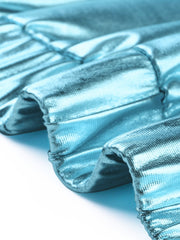 Holographic Long Sleeve Lightweight Zipper Metallic Jacket